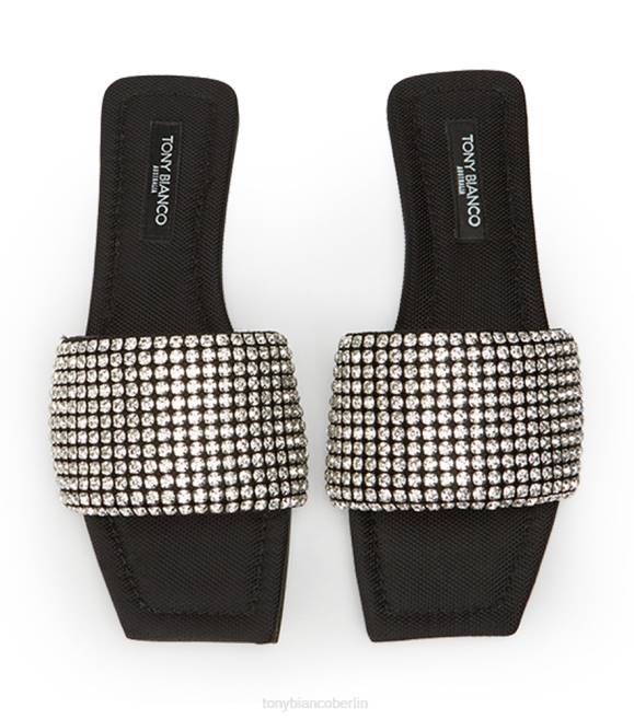 Sandalen| de Tony Bianco Frauen ellery Wohnungen Kristall/Schwarz 4624659